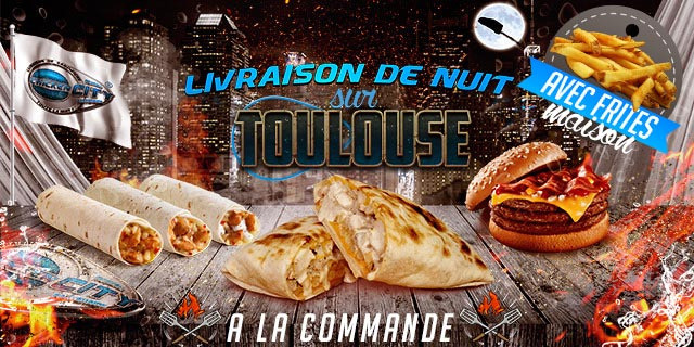 livraison nuit sandwich à la commande Toulouse