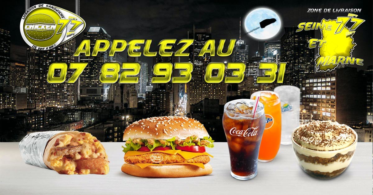 livraison sandwich nuit 77